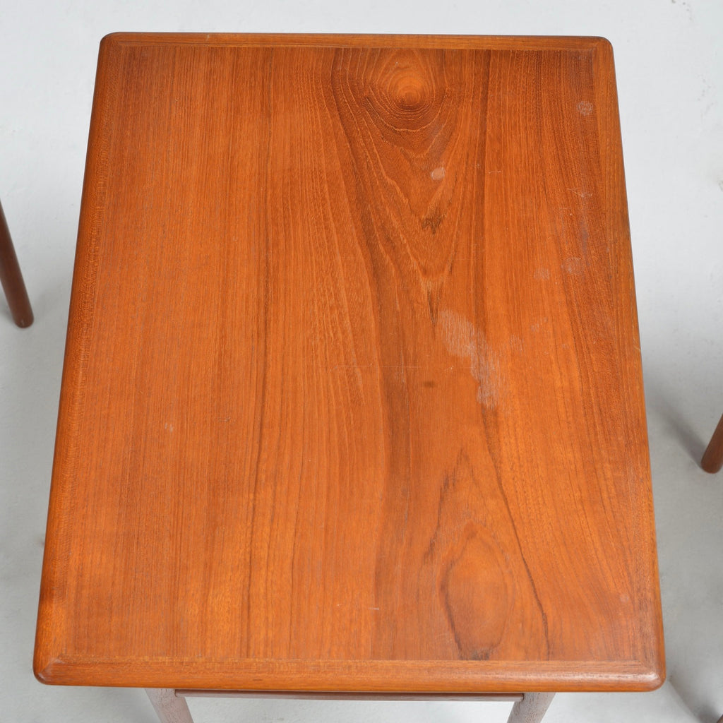 Danish Mid-Century Modern Nesting Teak Tables, Stamped Mark
