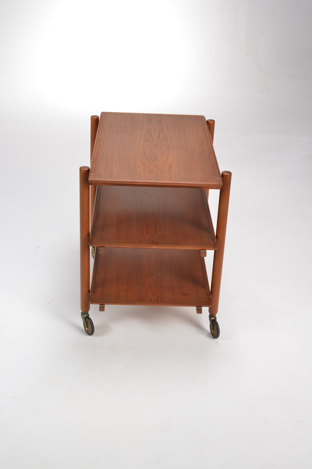 Mid-Century Modern Teak Extendable Bar Cart by Poul Hundevad