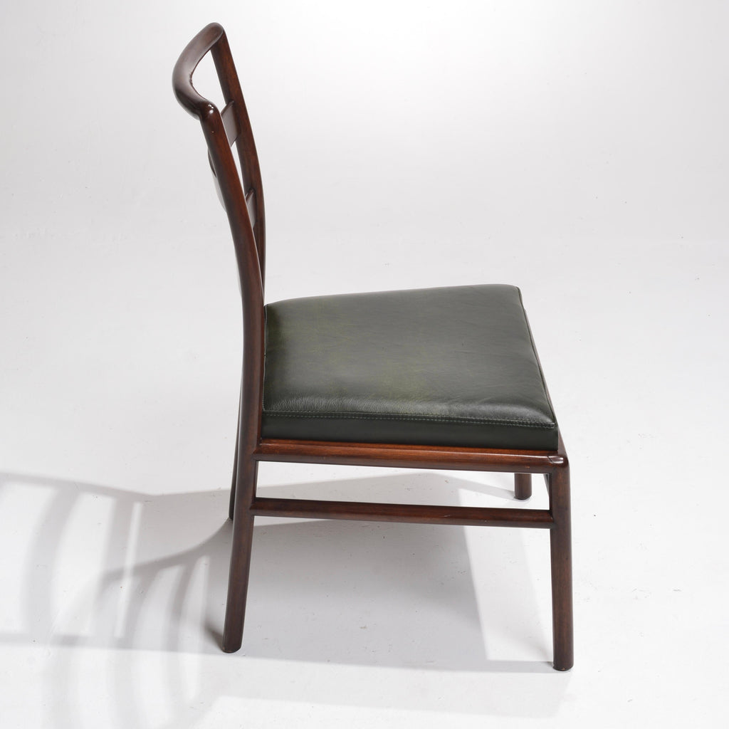 T.H. Robsjohn-Gibbings walnut ladder back side chair detail 3