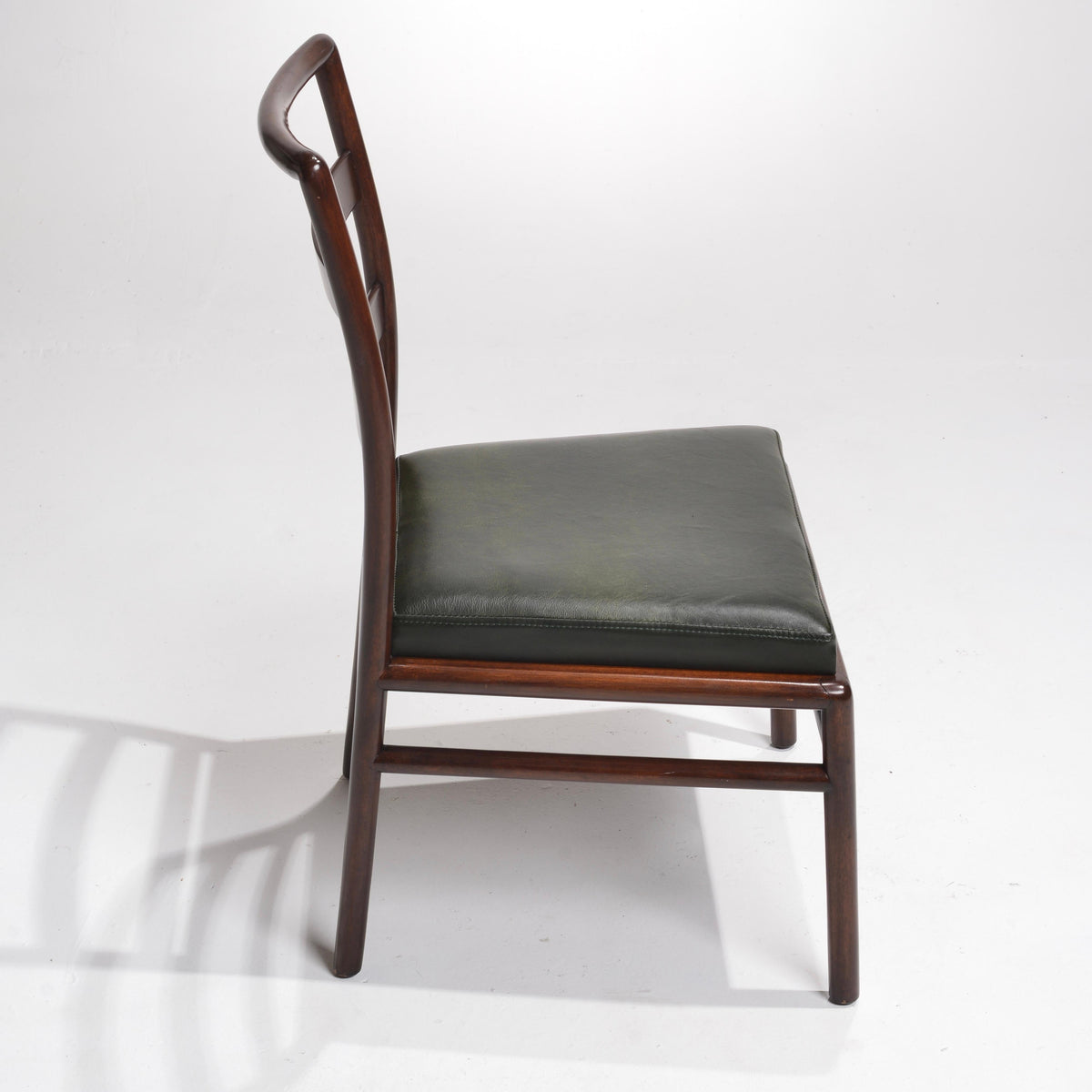 T.H. Robsjohn-Gibbings walnut ladder back side chair detail 3