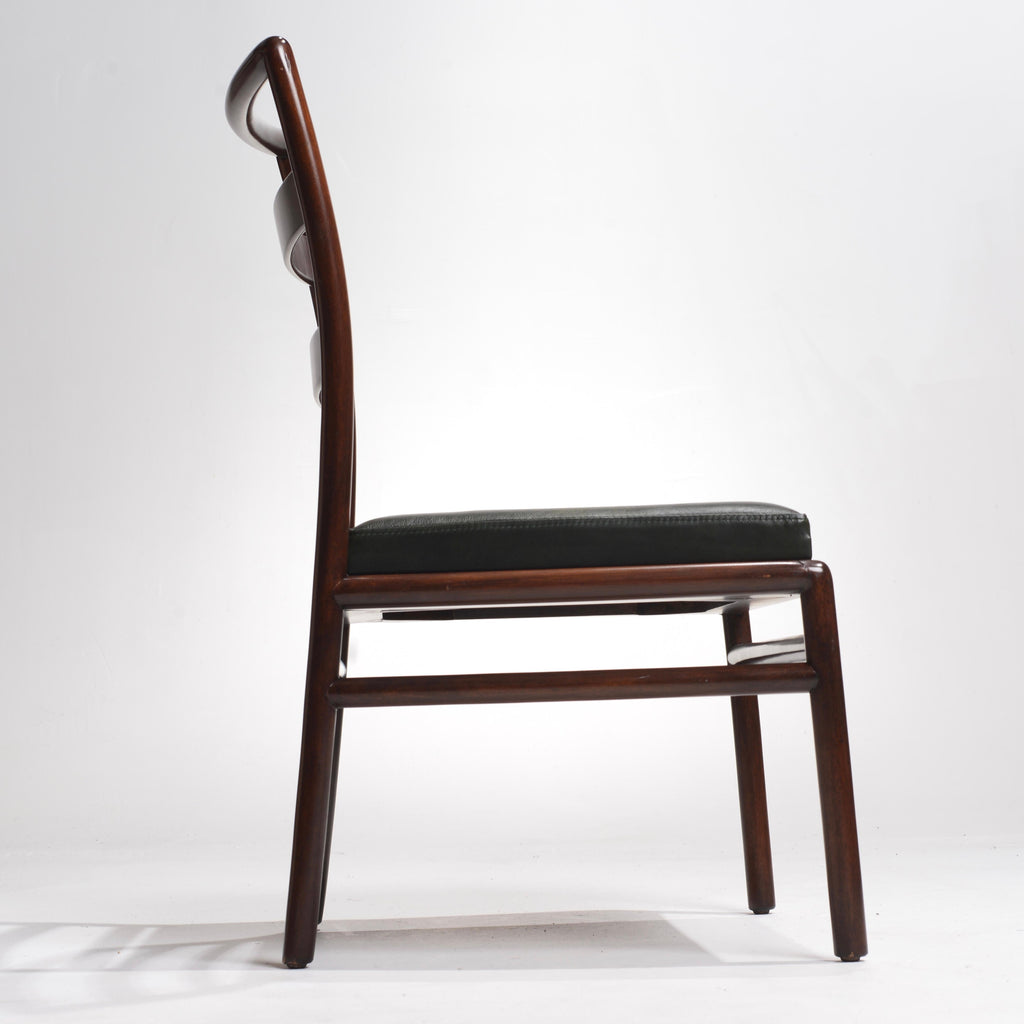 T.H. Robsjohn-Gibbings walnut ladder back side chair detail 11