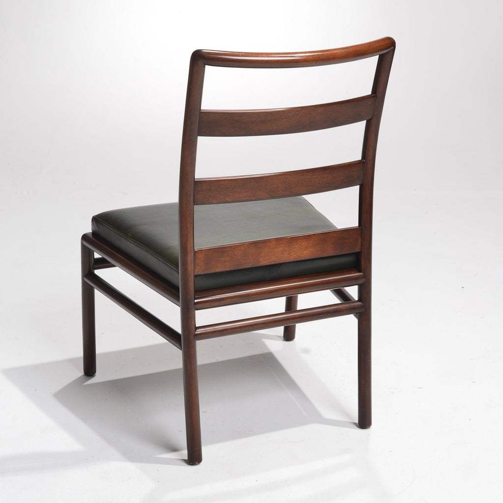 T.H. Robsjohn-Gibbings walnut ladder back side chair detail 12