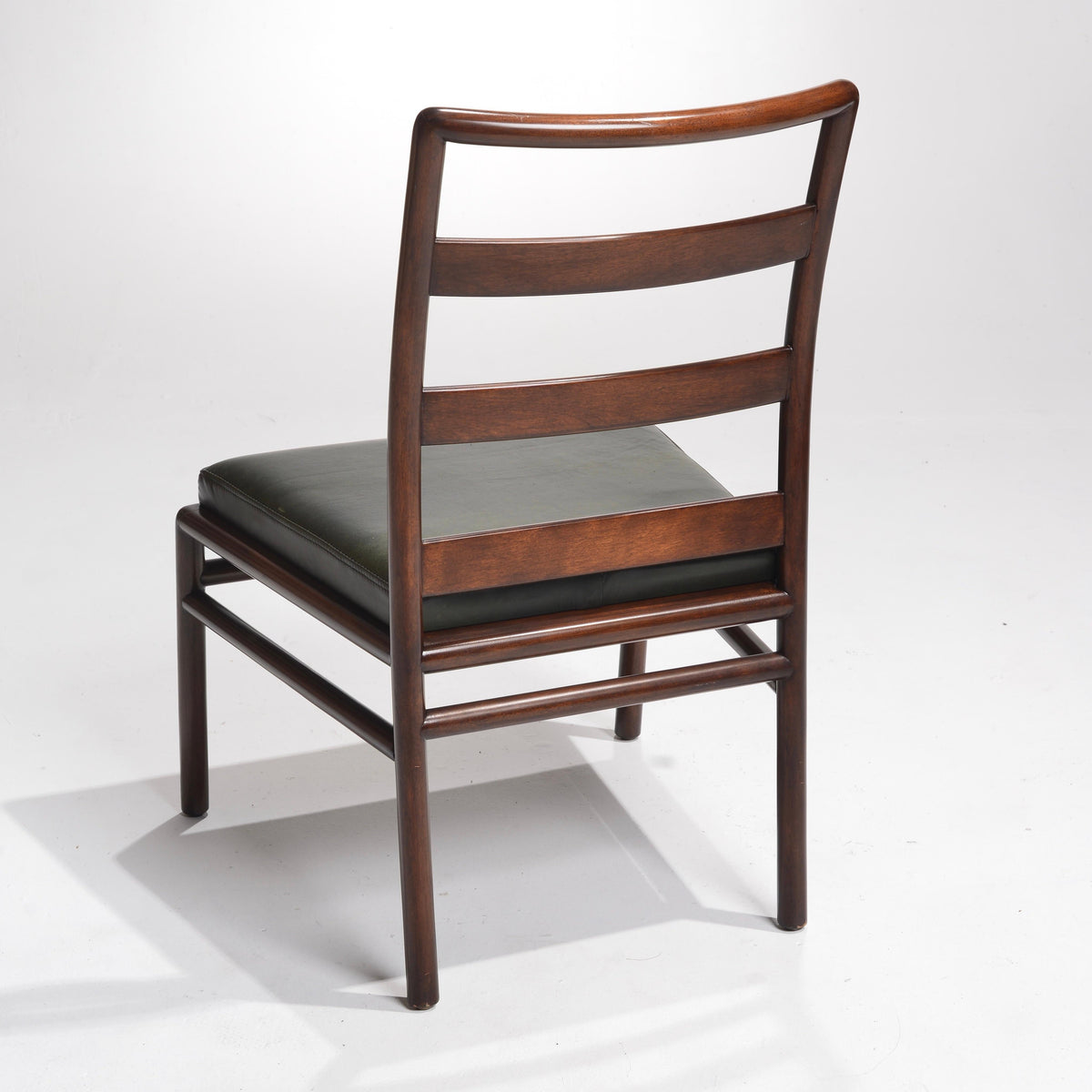 T.H. Robsjohn-Gibbings walnut ladder back side chair detail 12