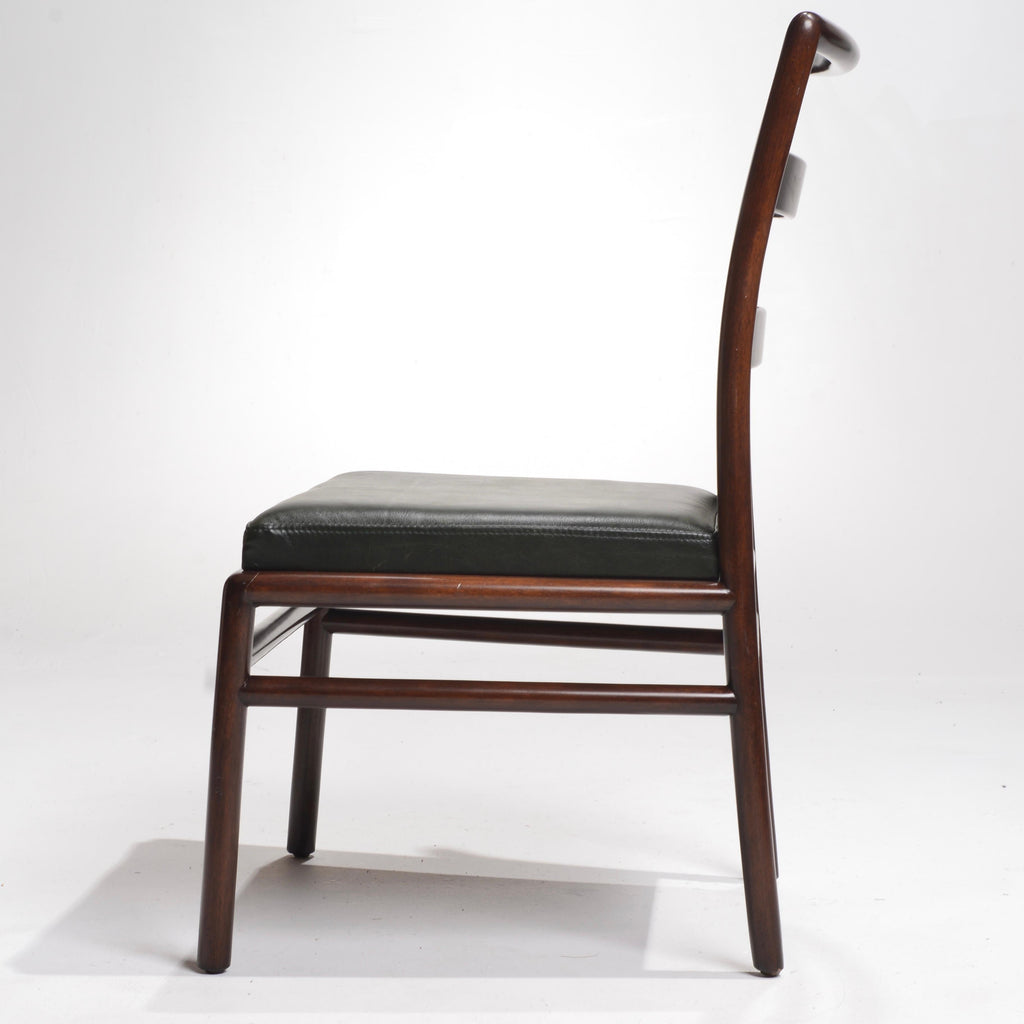 T.H. Robsjohn-Gibbings walnut ladder back side chair detail 10