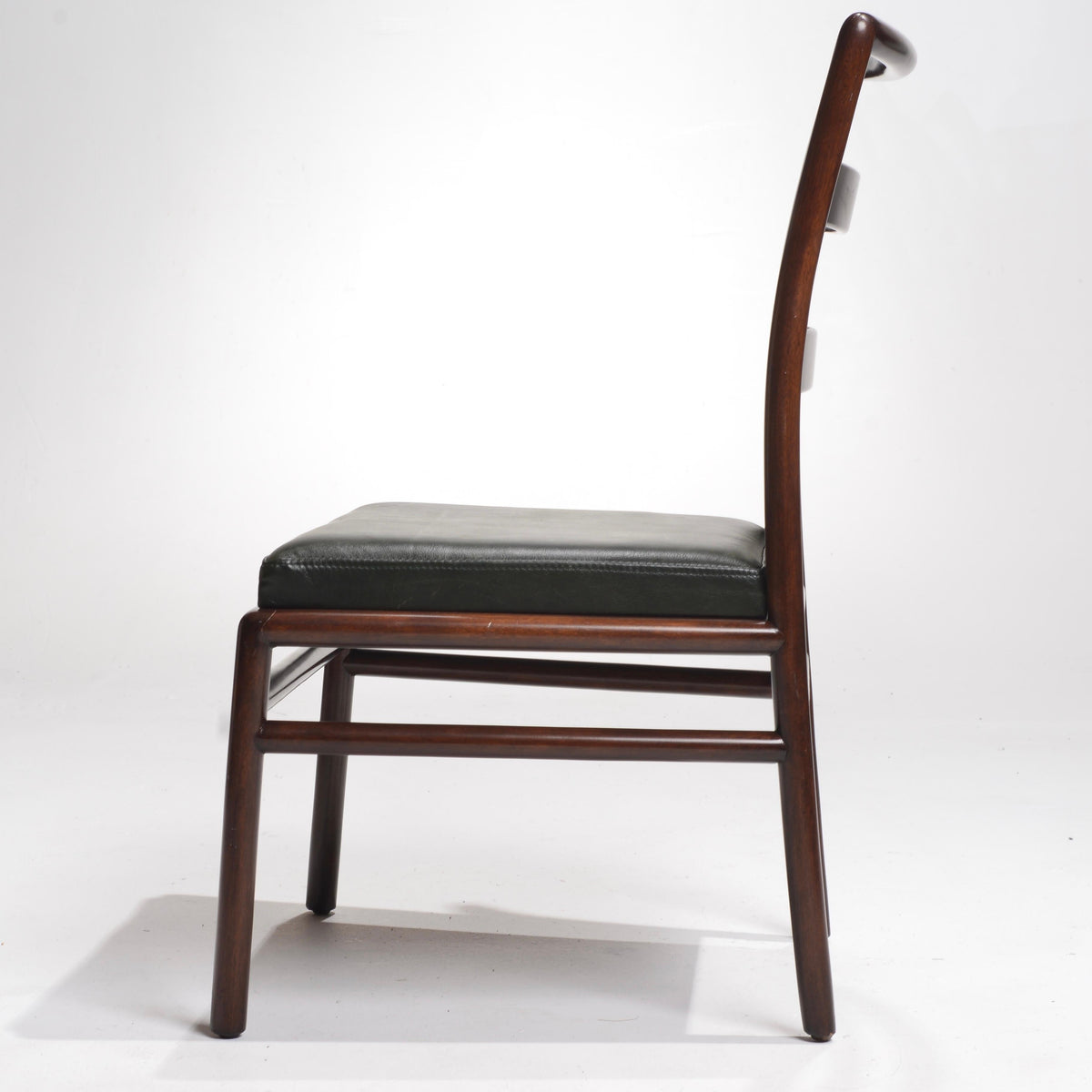 T.H. Robsjohn-Gibbings walnut ladder back side chair detail 10