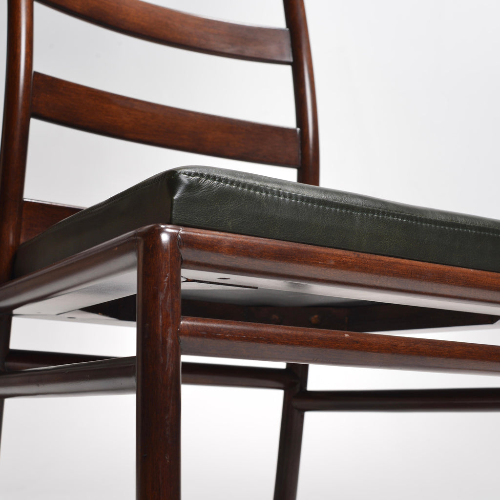 T.H. Robsjohn-Gibbings walnut ladder back side chair detail 4