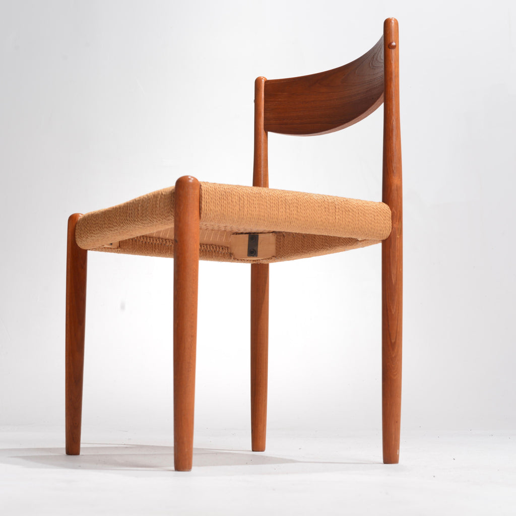 Poul Volther Frem Røjle Danish teak woven chair detail 5
