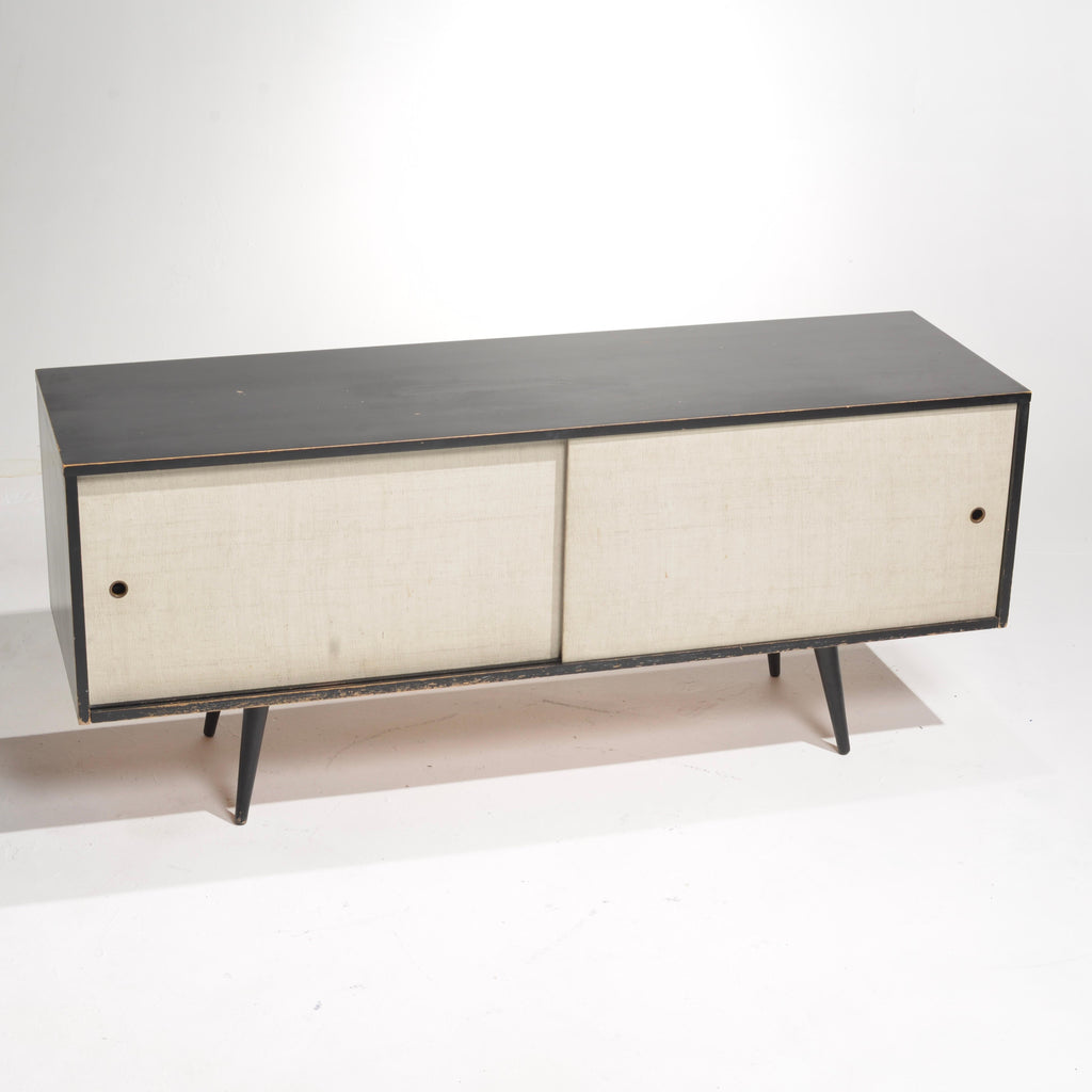 Paul McCobb Planner Group black lacquer credenza detail 3