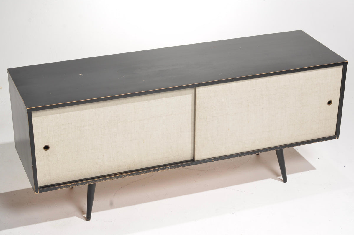Paul McCobb Planner Group black lacquer credenza detail 8