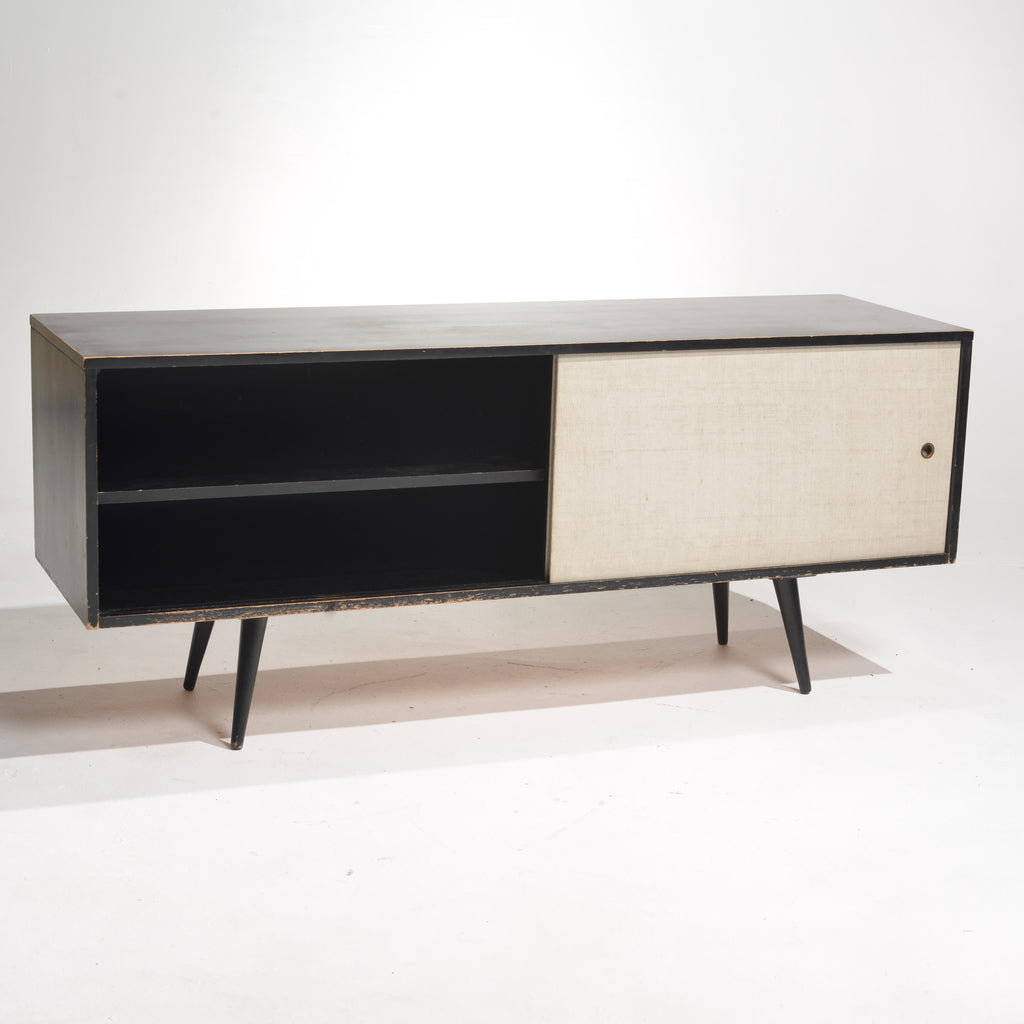 Paul McCobb Planner Group black lacquer credenza detail 6