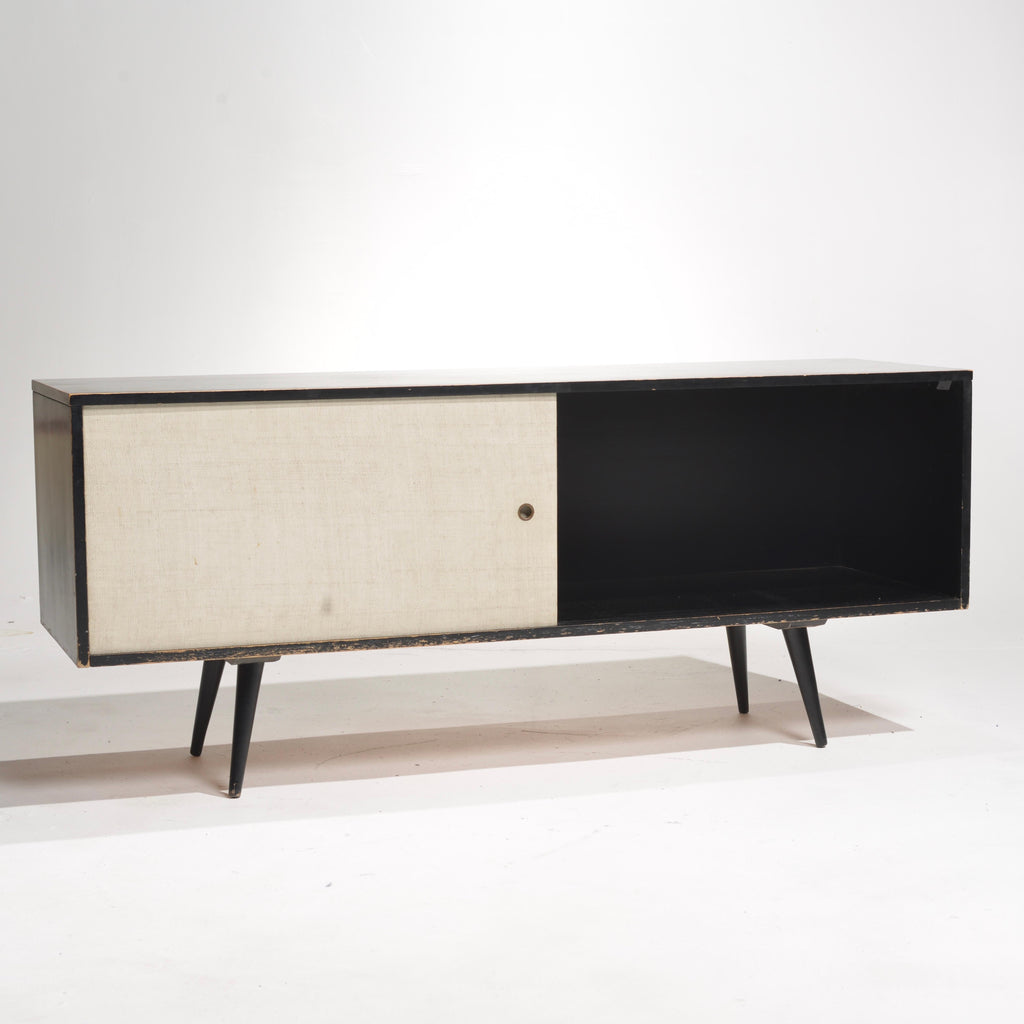 Paul McCobb Planner Group black lacquer credenza detail 5