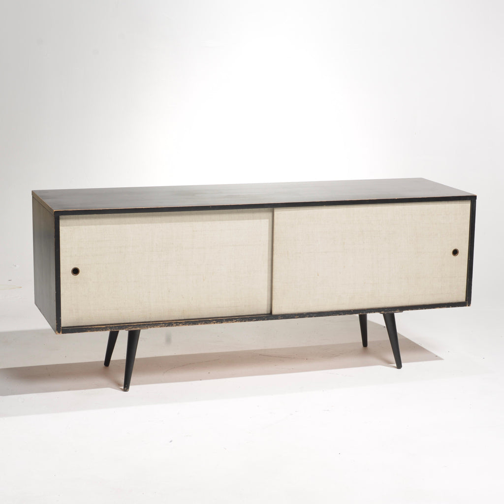 Paul McCobb Planner Group black lacquer credenza detail 11