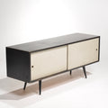 Paul McCobb Planner Group black lacquer credenza detail 10