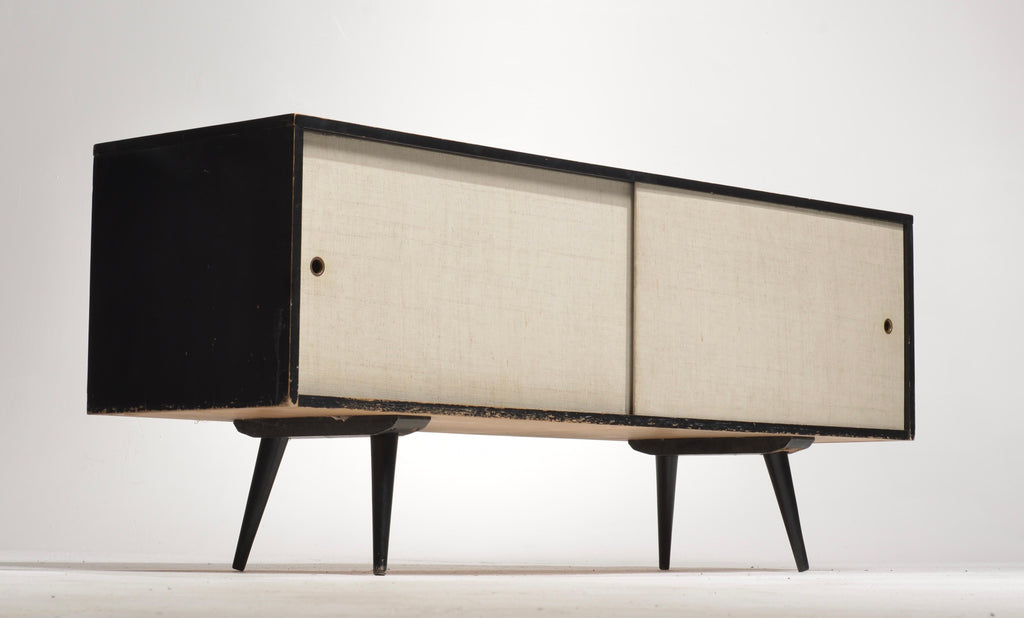 Paul McCobb Planner Group black lacquer credenza detail 9