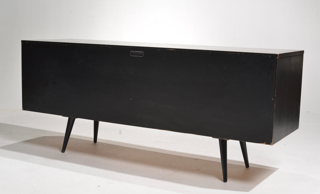 Paul McCobb Planner Group black lacquer credenza detail 15