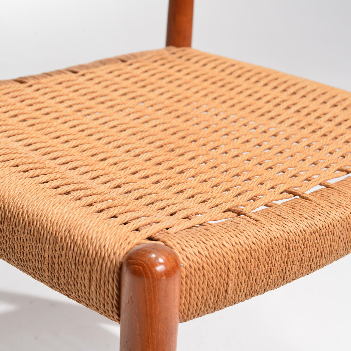 Poul Volther Frem Røjle Danish teak woven chair detail 13