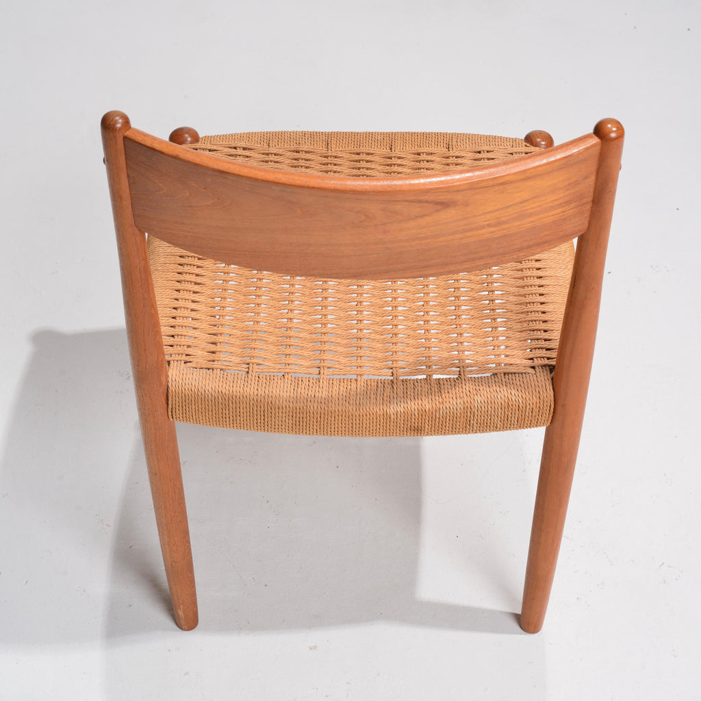 Poul Volther Frem Røjle Danish teak woven chair detail 11