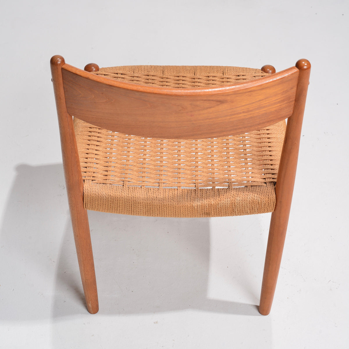 Poul Volther Frem Røjle Danish teak woven chair detail 11