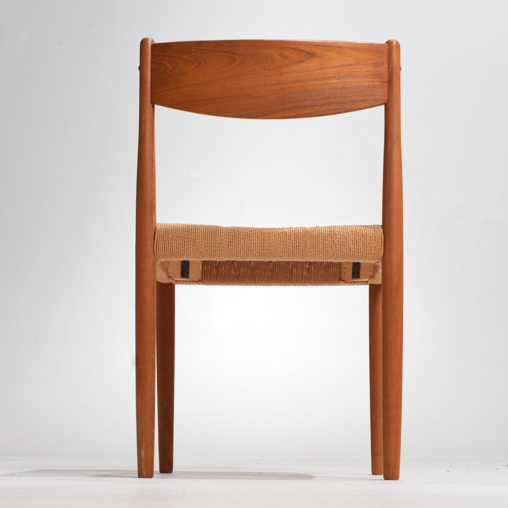 Poul Volther Frem Røjle Danish teak woven chair detail 15