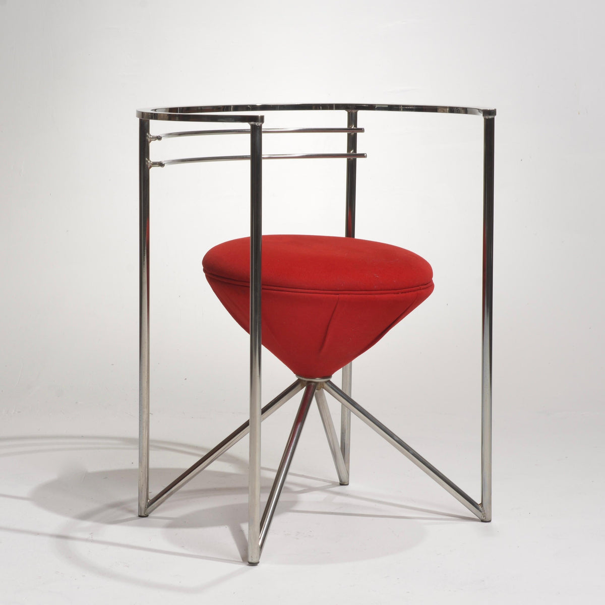 Chrome Postmodern sculptural chair detail 5