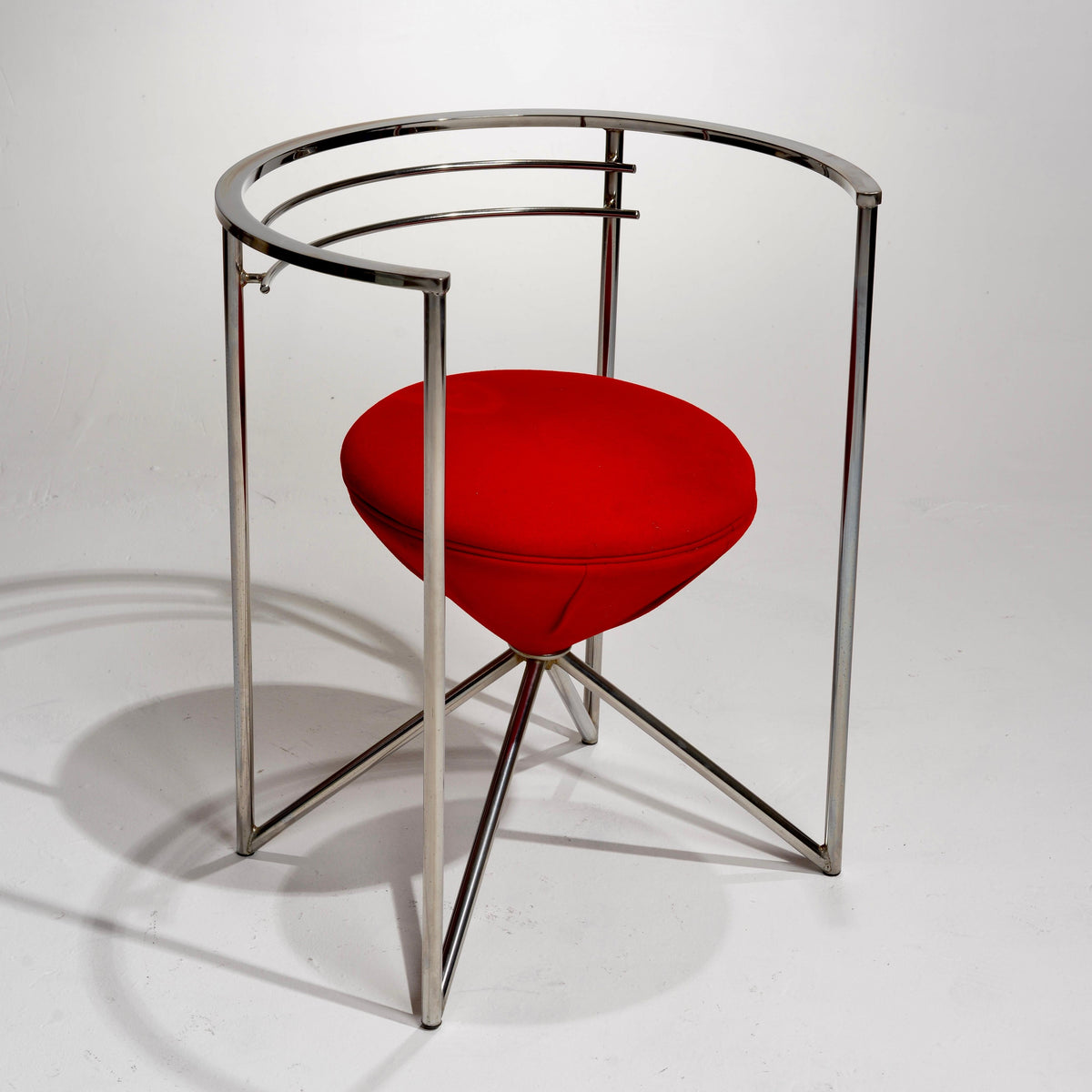 Chrome Postmodern sculptural chair detail 6