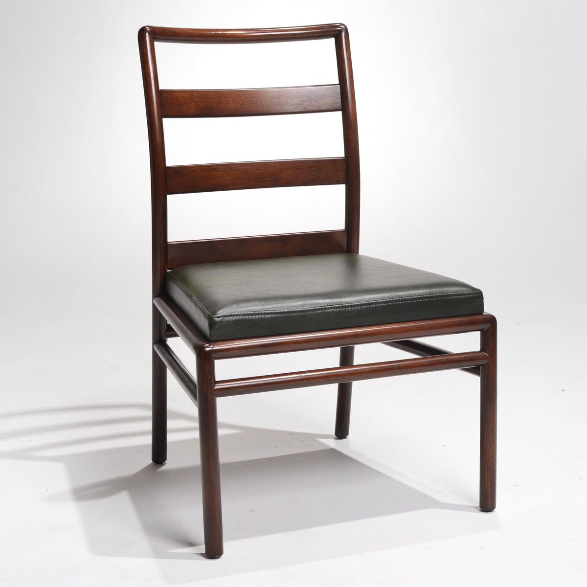 T.H. Robsjohn-Gibbings walnut ladder back side chair detail 9