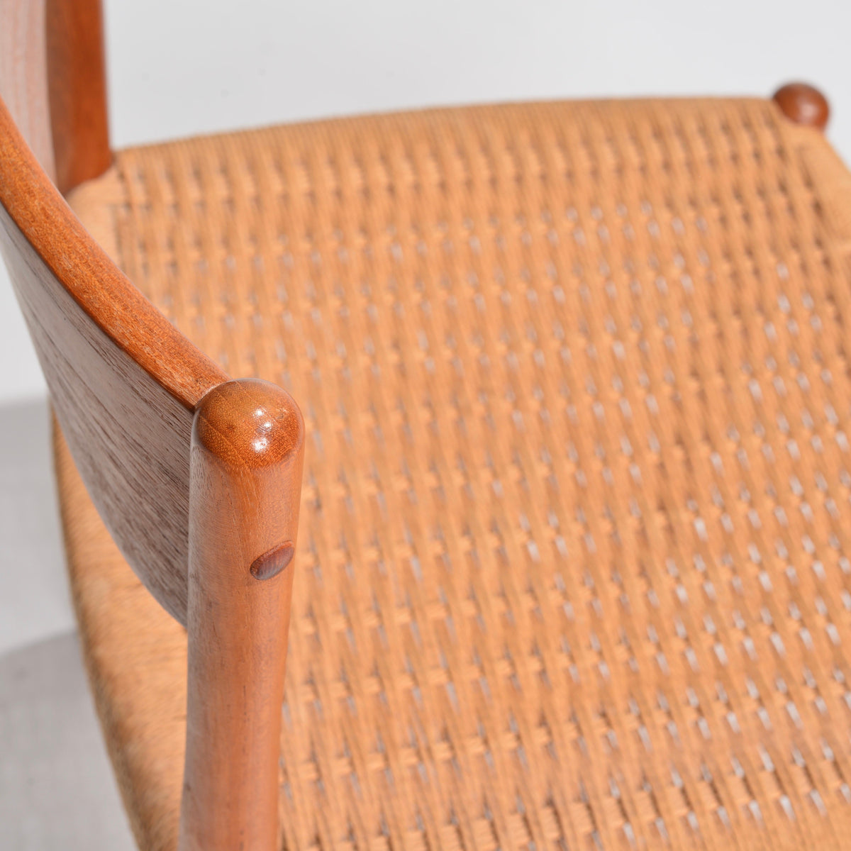Poul Volther Frem Røjle Danish teak woven chair detail 7