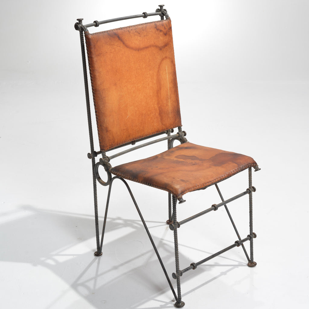 Ilana Goor leather and hand-wrought steel chair detail 3