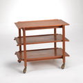 Mid-Century Modern Teak Extendable Bar Cart by Poul Hundevad