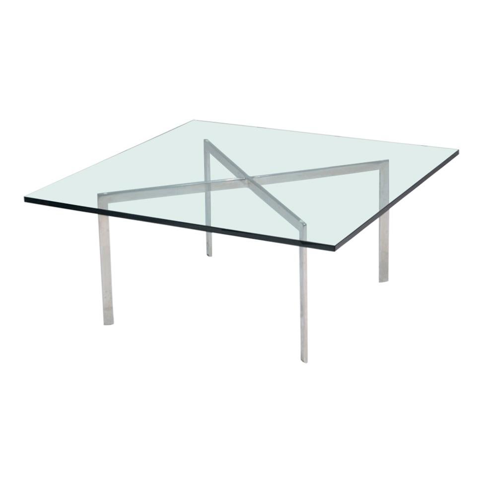 Early Mies van der Rohe and Lilly Reich Barcelona coffee table for Knoll
