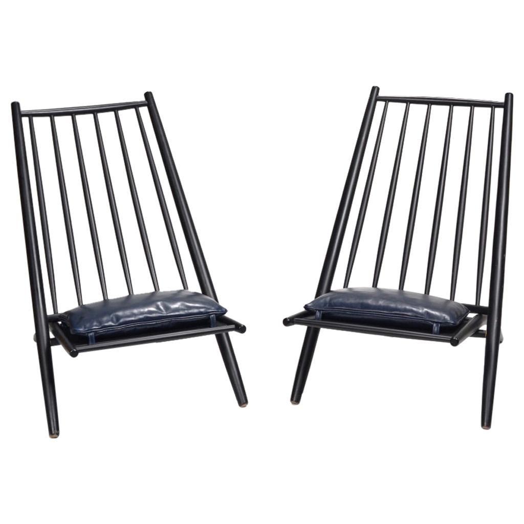 Ilmari Tapiovaara Congo black lacquer lounge chair detail 2