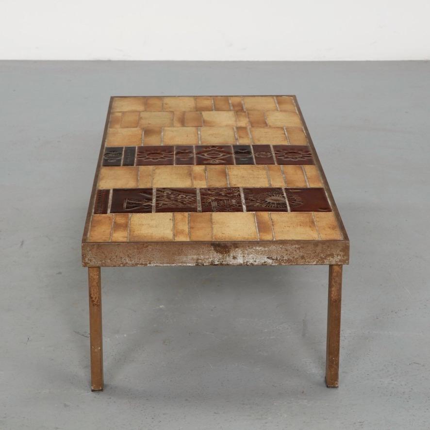 Roger Capron Garrigue polychromatic ceramic tile coffee table, circa 1960s - view 5
