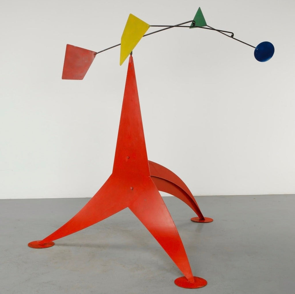 Calder-style large kinetic mobile sculpture detail 8
