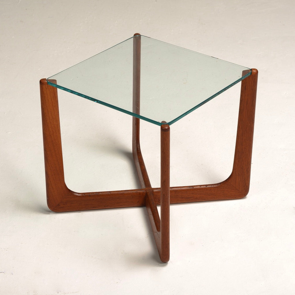 Adrian Pearsall "Jacks" Walnut and Glass Side Tables for Craft Associates