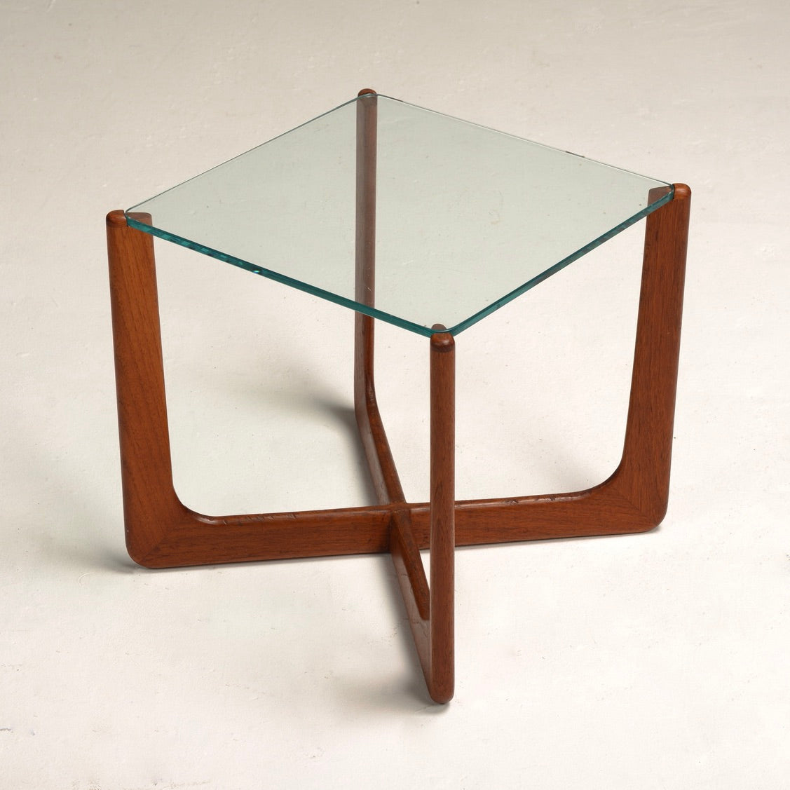 Adrian Pearsall "Jacks" Walnut and Glass Side Tables for Craft Associates
