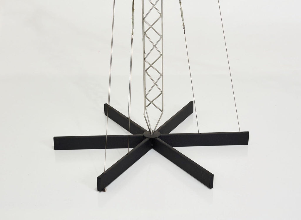 Curtis Jeré monumental chrome crane floor lamp, 1977 detail 4