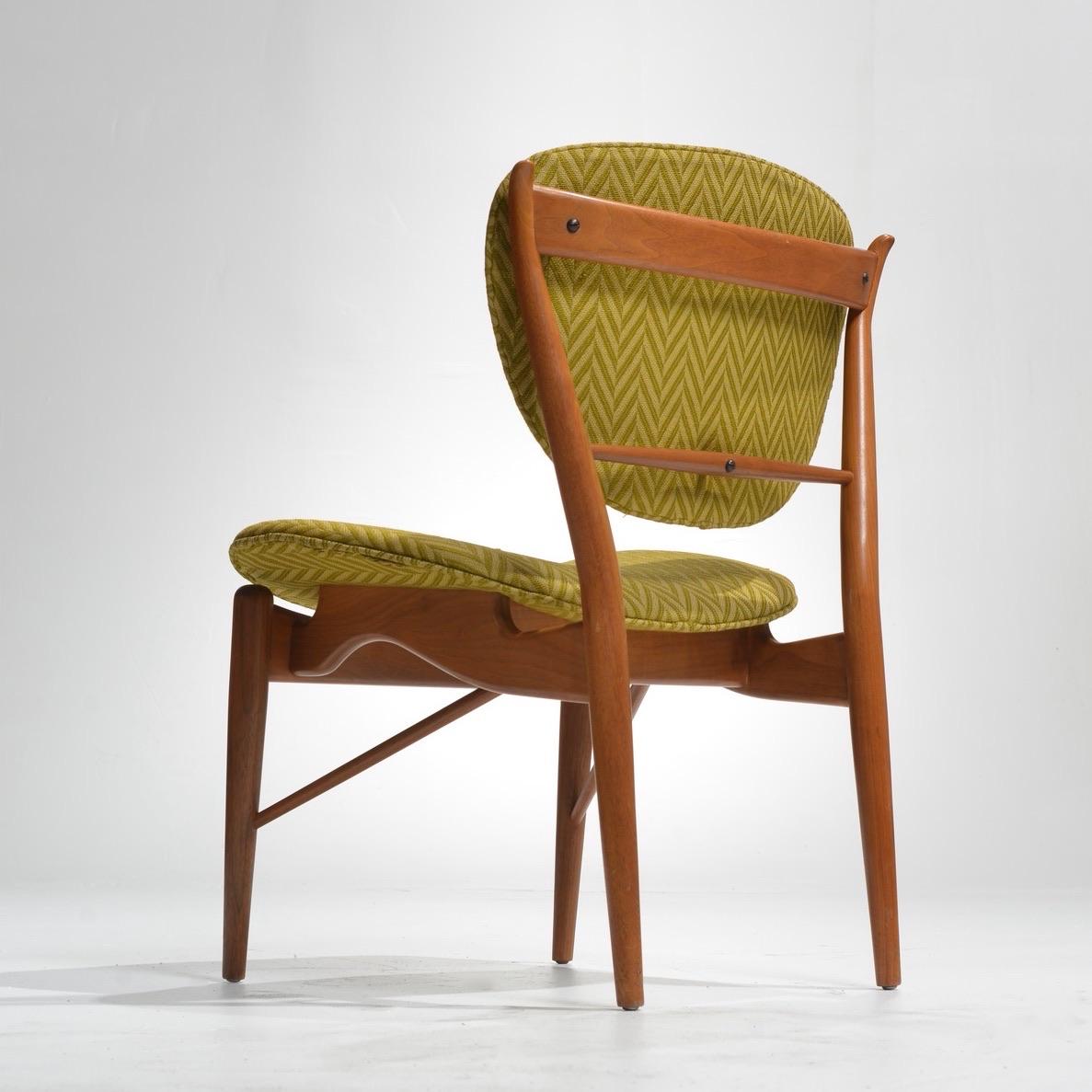 Finn Juhl Model 51 Baker walnut dining chair detail 9
