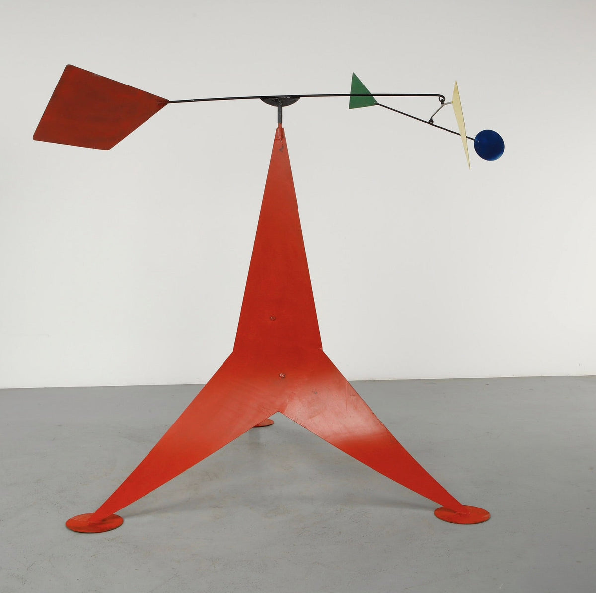 Calder-style large kinetic mobile sculpture detail 2