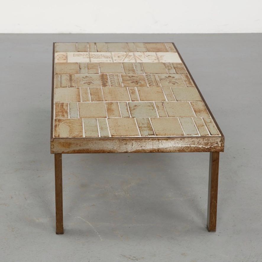 Signed Roger Capron Garrigue coffee table detail 7