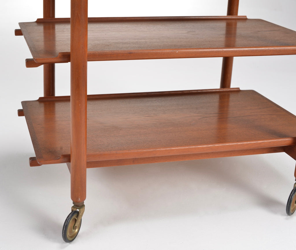 Mid-Century Modern Teak Extendable Bar Cart by Poul Hundevad