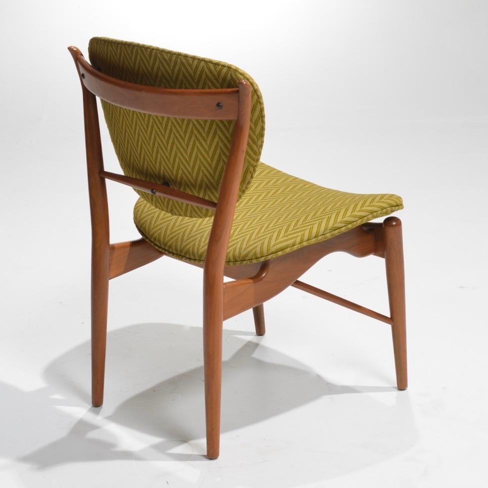 Finn Juhl Model 51 Baker walnut dining chair detail 8
