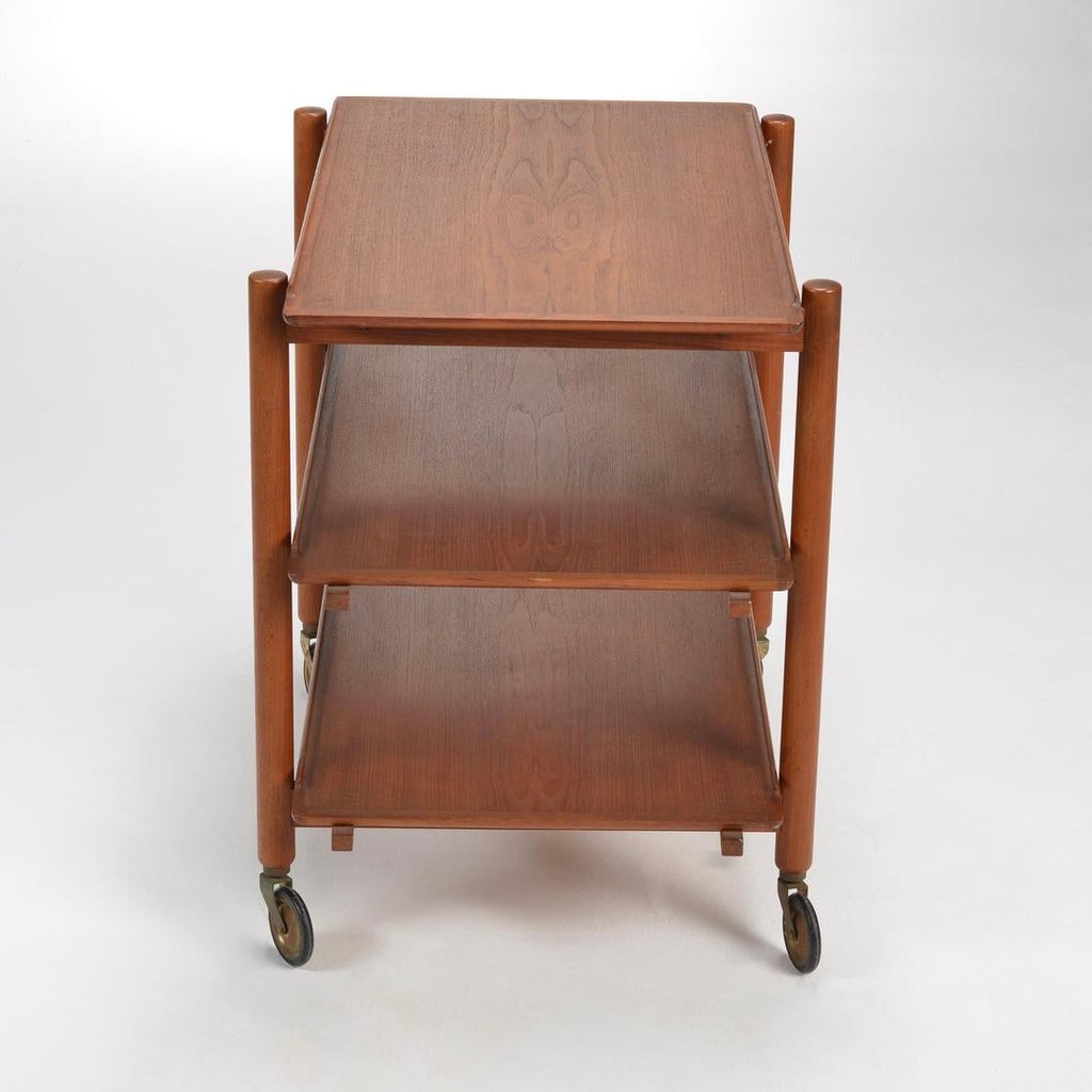 Poul Hundevad Danish teak extendable bar cart circa 1960 - view 11