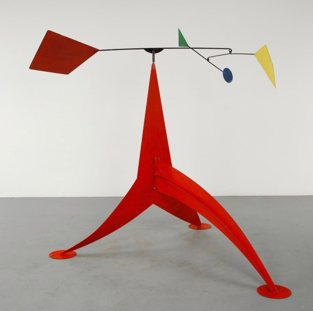 Calder-style large kinetic mobile sculpture detail 6