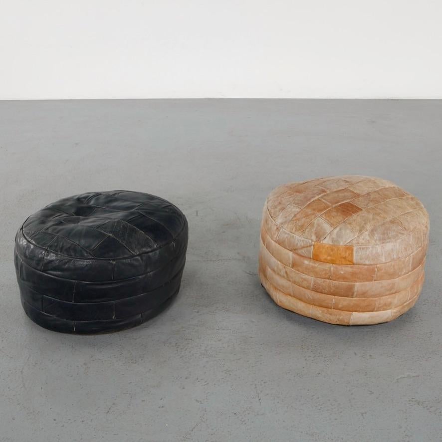 De Sede leather patchwork ottoman, 1960s - view 2
