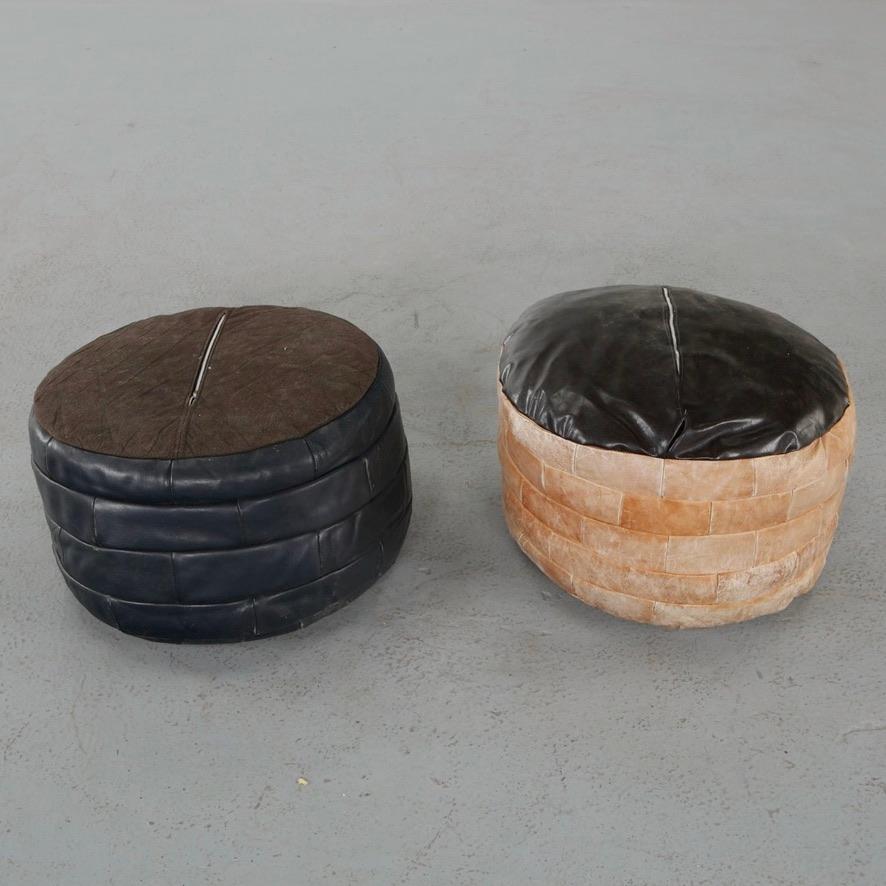 De Sede leather patchwork ottoman, 1960s - view 8