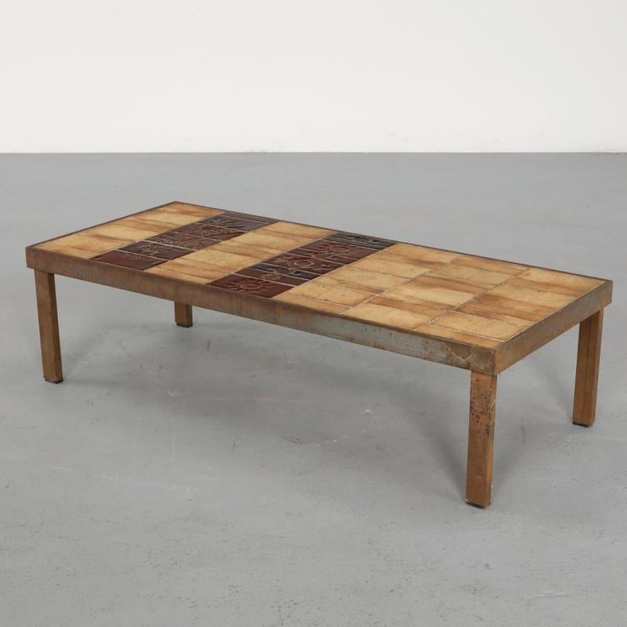 Roger Capron Garrigue polychromatic ceramic tile coffee table, circa 1960s - view 6