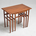 Danish Mid-Century Modern Nesting Teak Tables, Stamped Mark