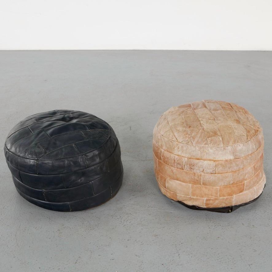 De Sede leather patchwork ottoman, 1960s - view 3