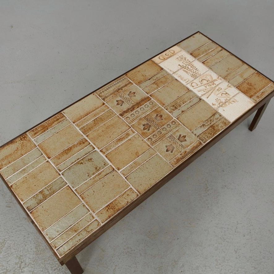 Signed Roger Capron Garrigue coffee table detail 9