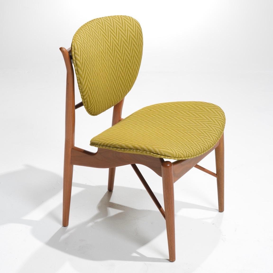 Finn Juhl Model 51 Baker walnut dining chair detail 4